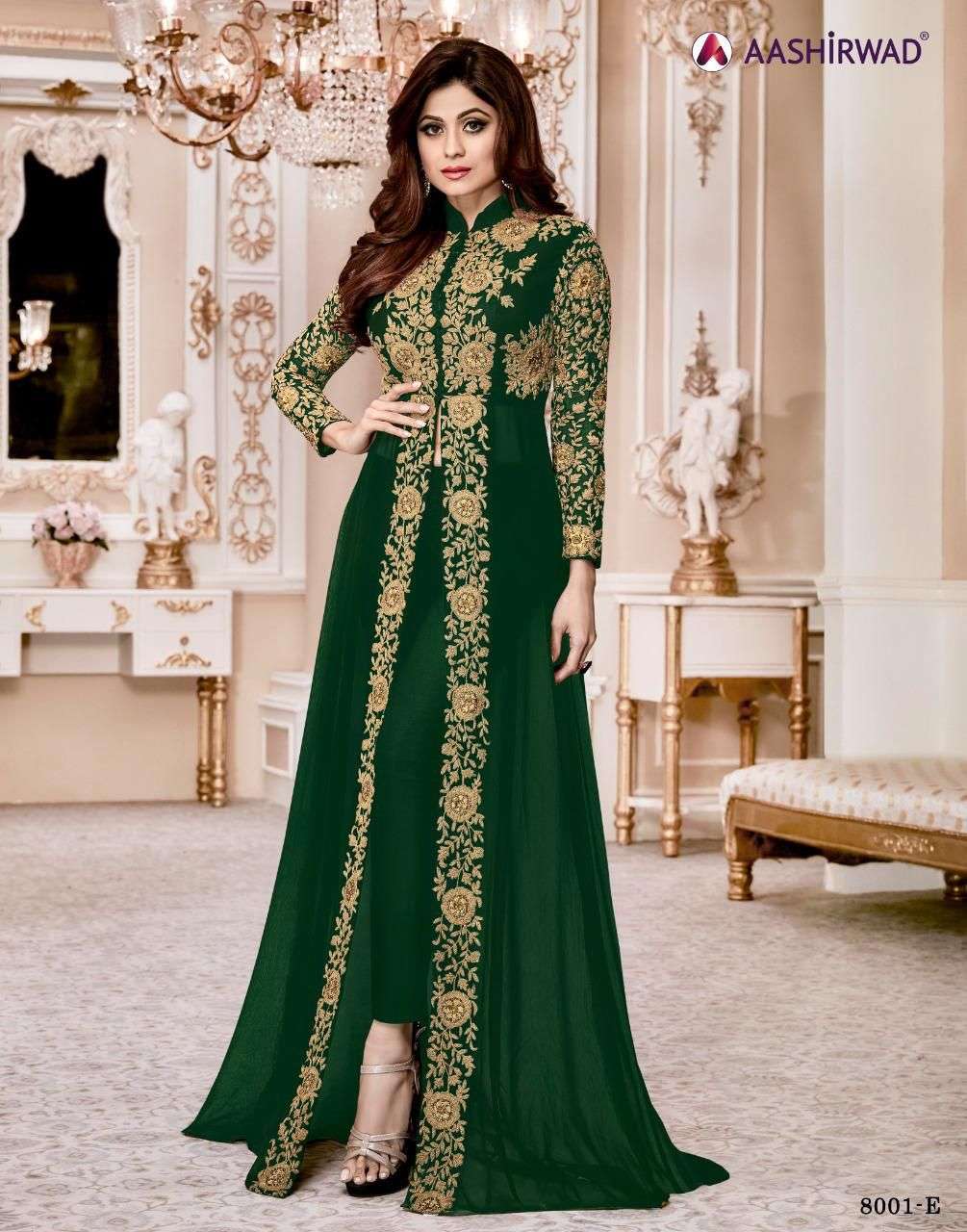 aashirwaad shamita gold catalogue series 8001 colours indian catalogue anarkali suits indian center cut suits indian dresses  