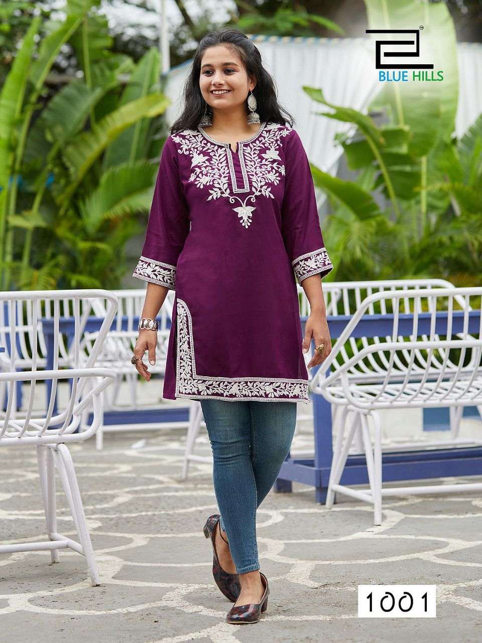 adaa series 1001 to 1005 indian heavy embroidery short kurtie for short height girl kurtie office wear kurtie indian embroidery kurtie