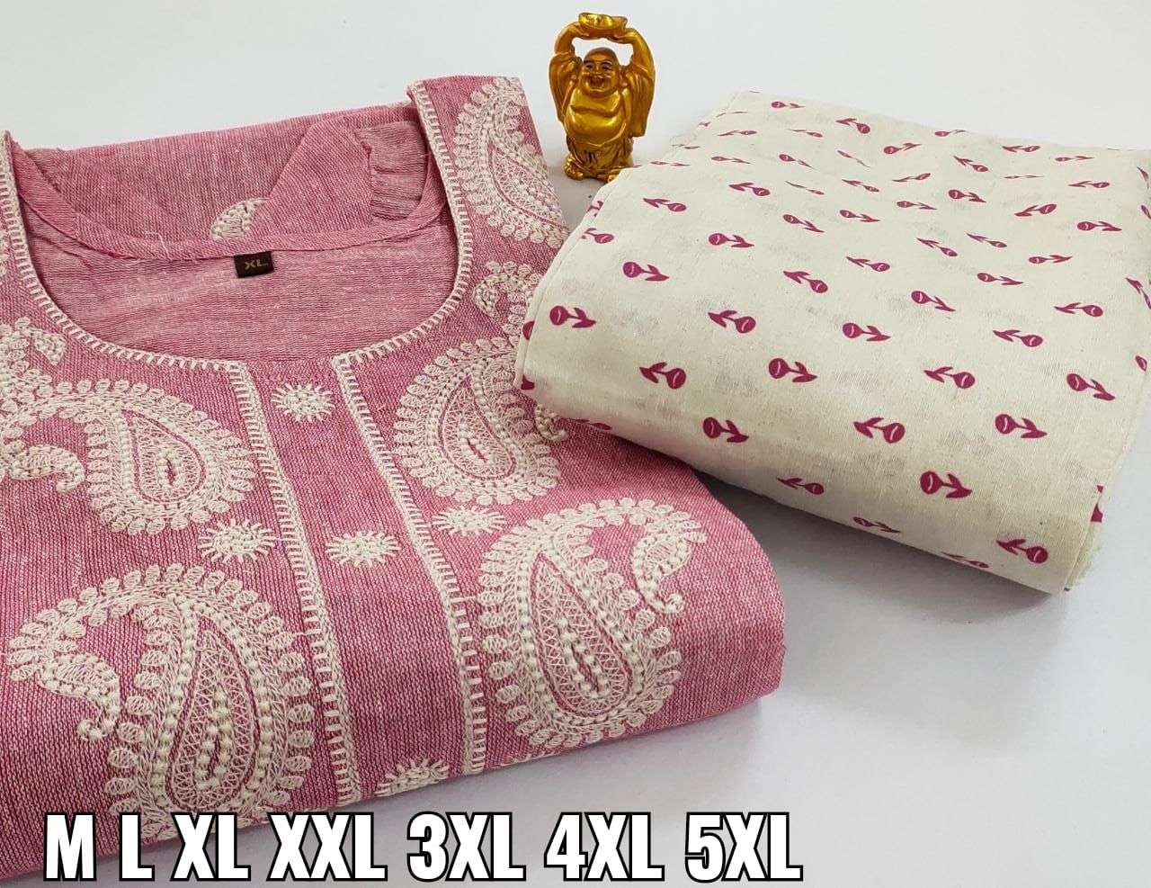 cotton kurtie in sale price cotton lucknavi thread work kurtie with pant heavy pure cotton kurtie in low price 