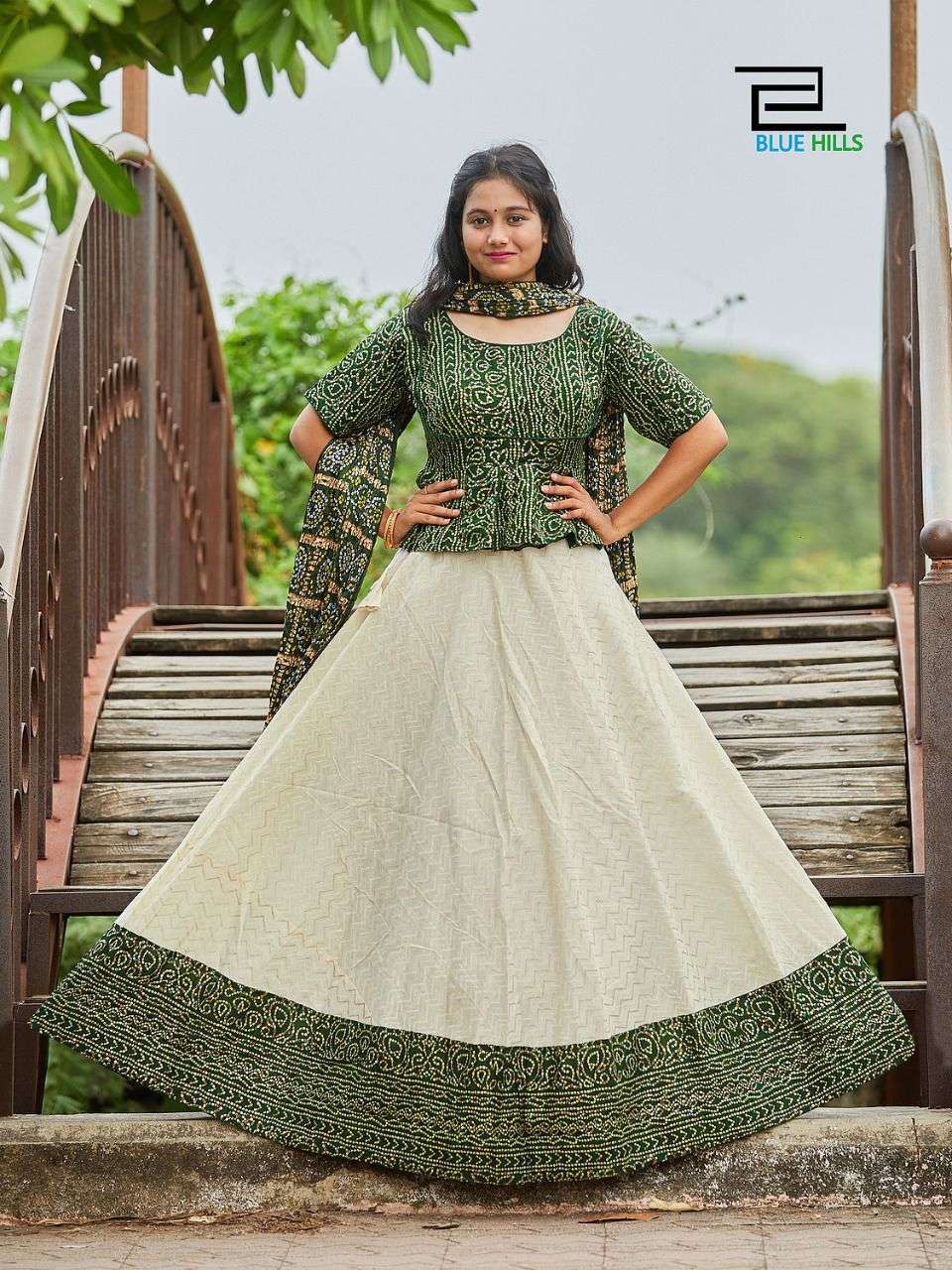 bhandej print ready to wear traditional lehenga blouse duppta set full cover bhandej stylish print ghagra lehenga choli for occasion