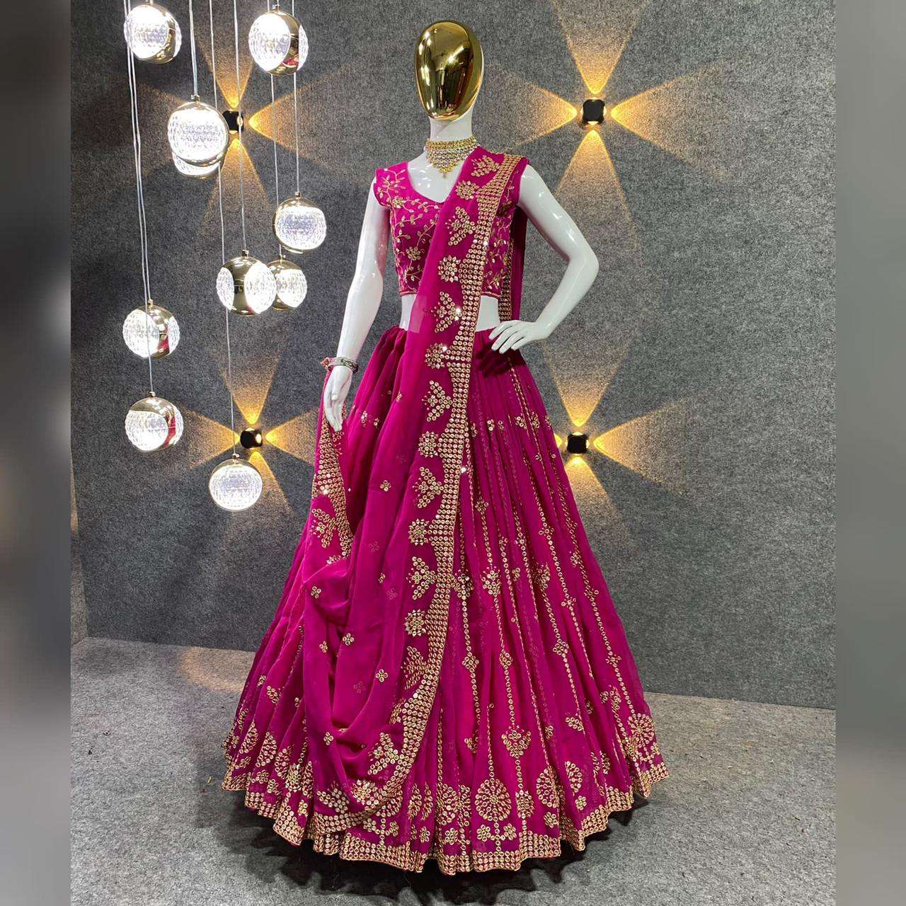 designer lehenga choli partywear georgette lehenga choli indian partywear boutique style lehenga wholesaler of lehenga in surat 