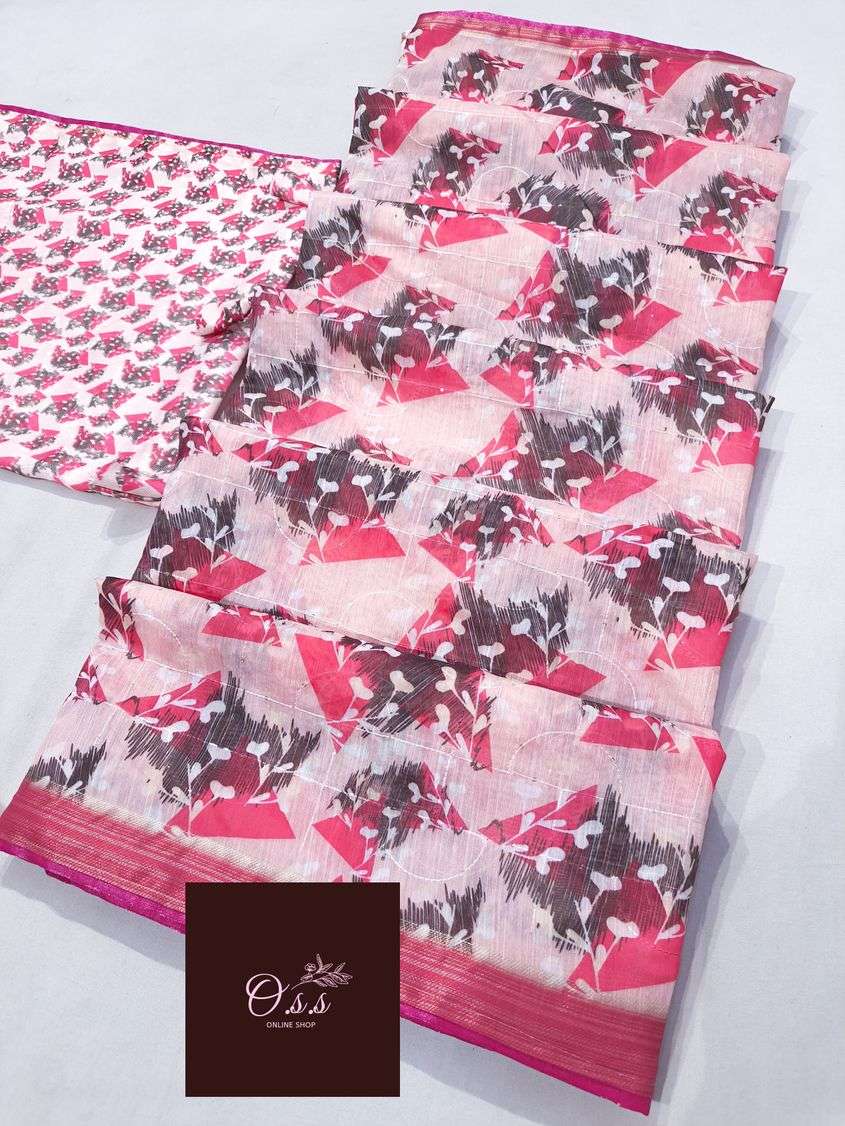 soft cotton saree pure digital print all over saree sequnce work with thread zaal work all over saree indian saree wholesaler of saree in surat 