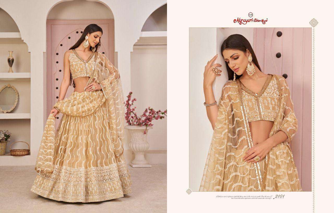 narayani fashion house nfh kelaya vol 1 series 2101 to 2105 indian designer lehenga collection