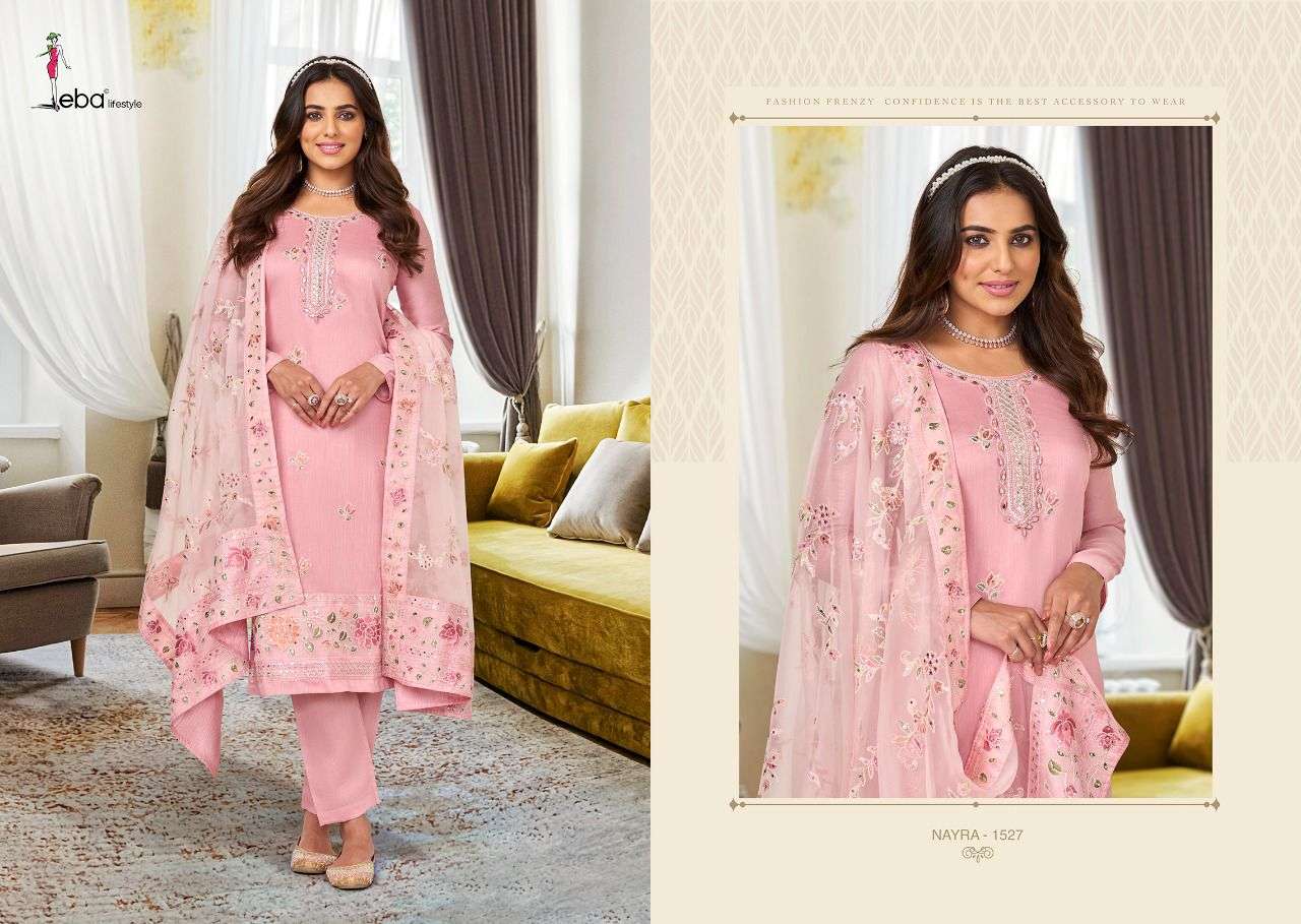 eba lifestyle catalogue nyra vol 6 series 1527 to 1530 indian designer partywear catalogue dresses straight suit collection 