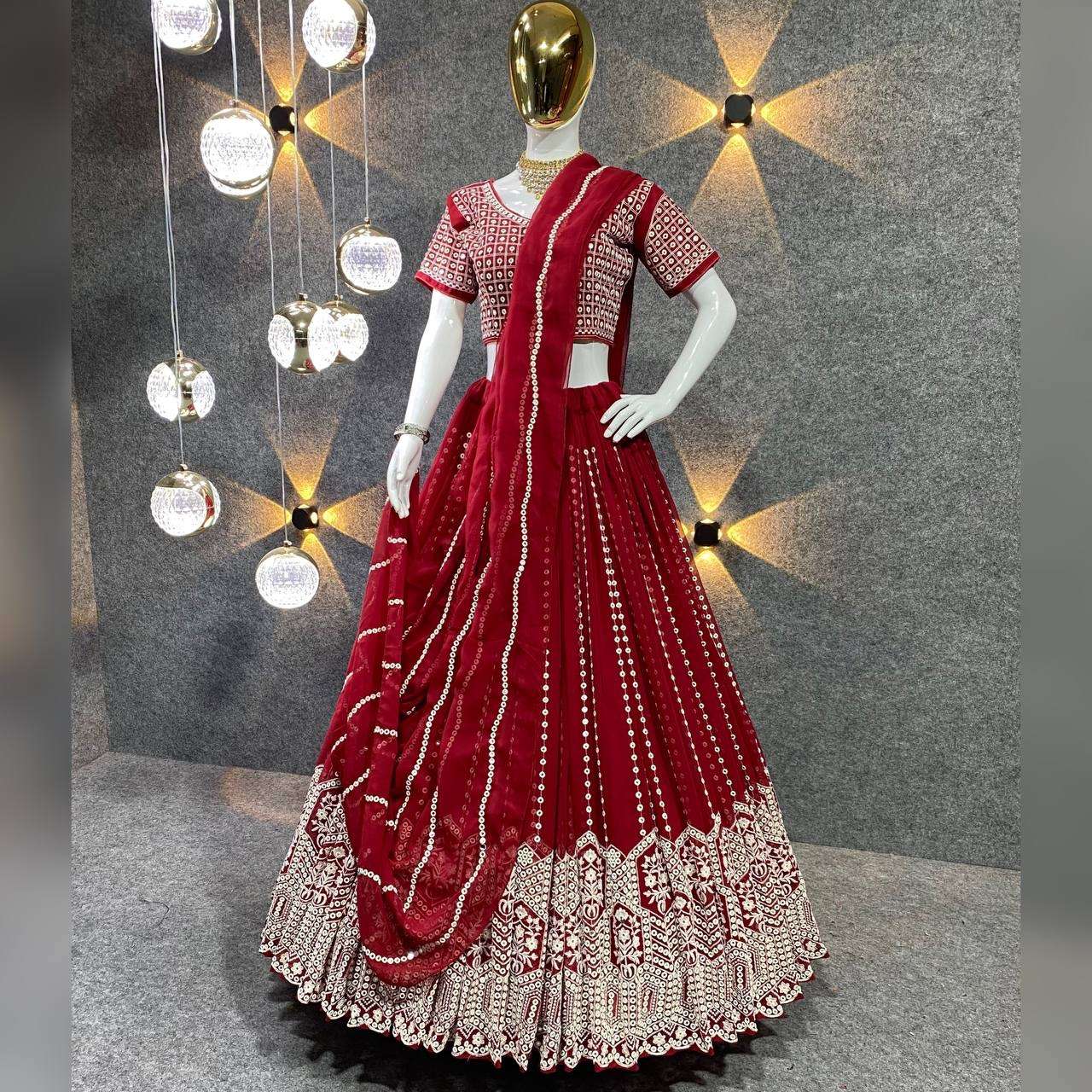 lehenga choli designer partywear look lehenga choli white embroidery lehenga collection partywear lehenga in affordale price 