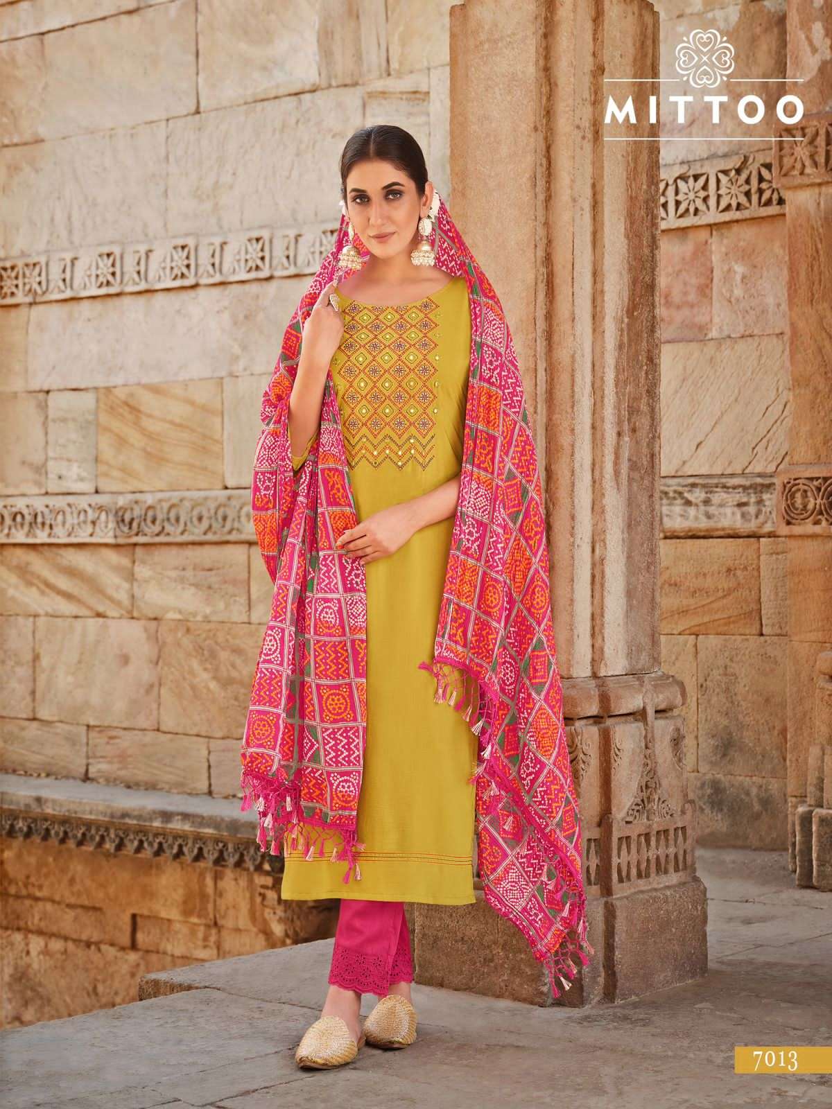 mitto catalogue bansari series 7013 to 7018 indian readymade dresses collection straight suits collection 