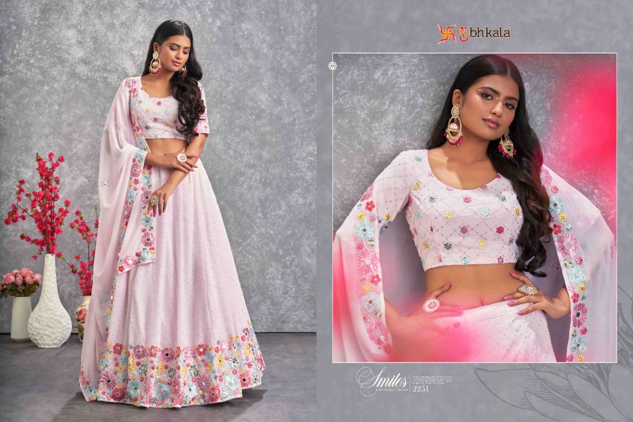 shubhkala girly vol 25 series 2251 to 2257 embroidered lehenga choli collection designer girlish wear lehenga collection 