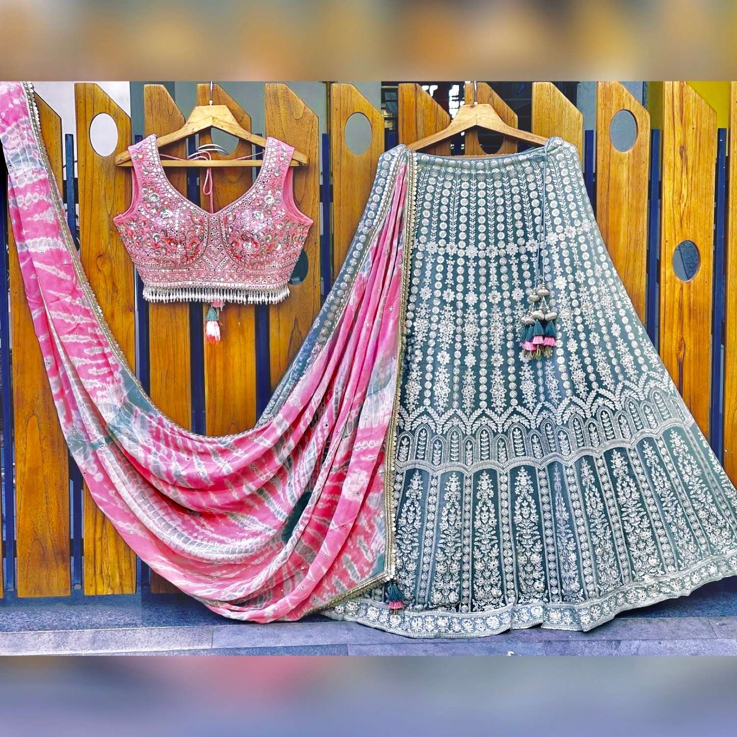 lehenga choli pastel colour embroidery attractive partywear lehenga choli partywear lehenga in affordable price 