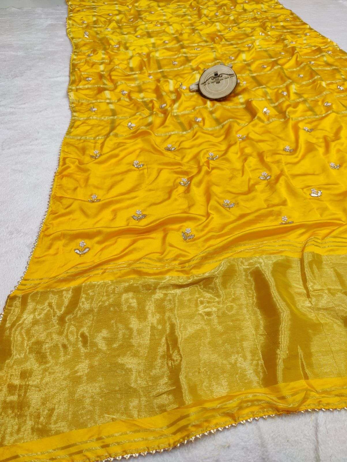 orignal gajji silk saree with handwork running blouse handwork saree collection