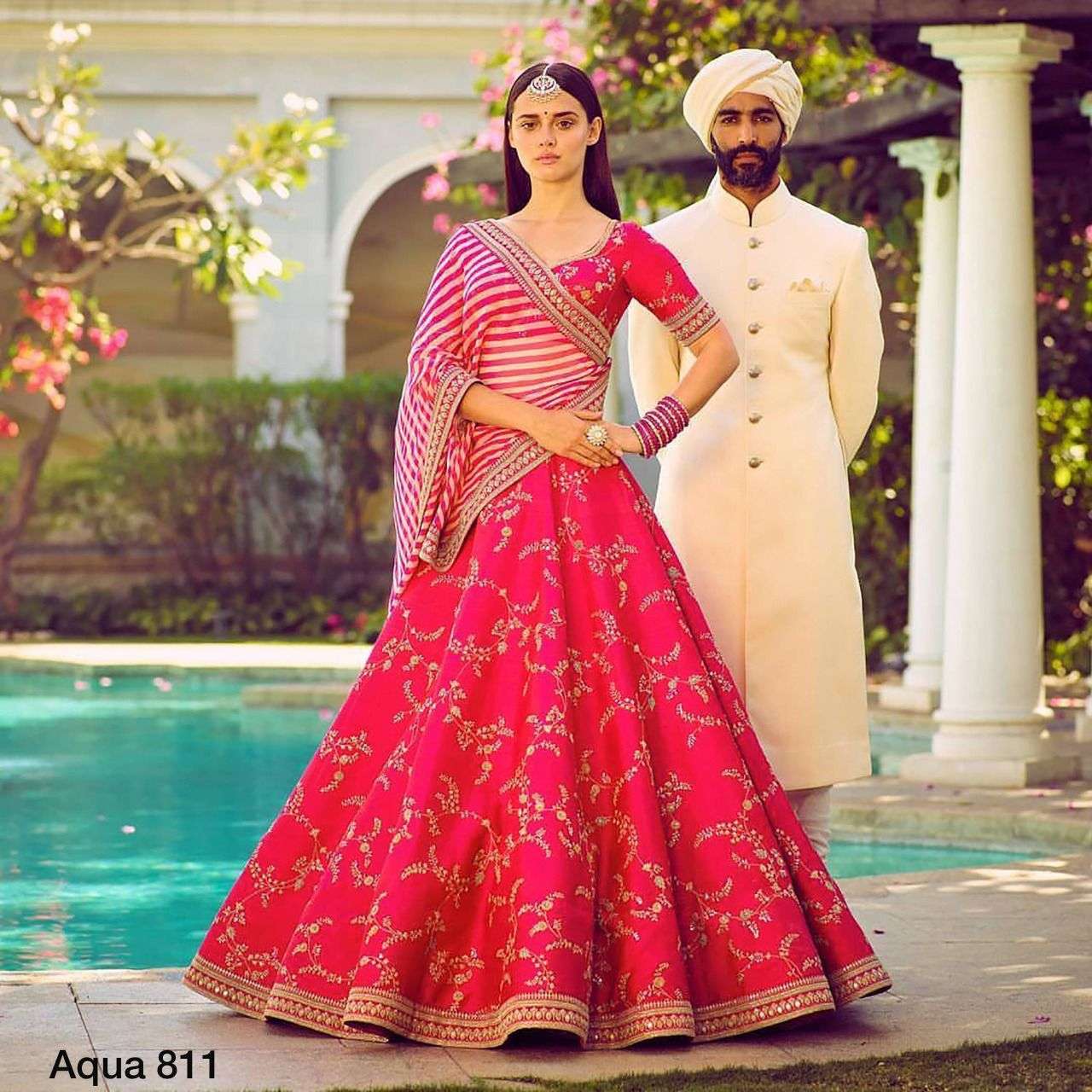 aqua 811 lehenga choli designer boutique stylish indian wear lehenga choli in affordable price wholesaler of lehenga