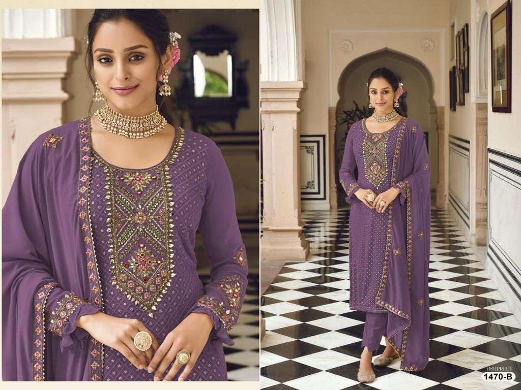 eg design number 1450 designer partywear heavy straight suit collection muti thread n jari with 5mm sequnce embroidered stich work 