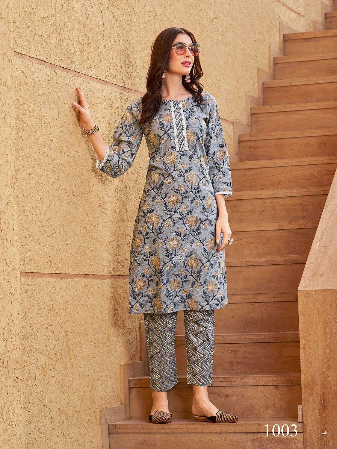 summer special fancy kurtie with bottom kurtie with pant coord set style summer special readymade kurtie with pant pure cotton readymade dress collection