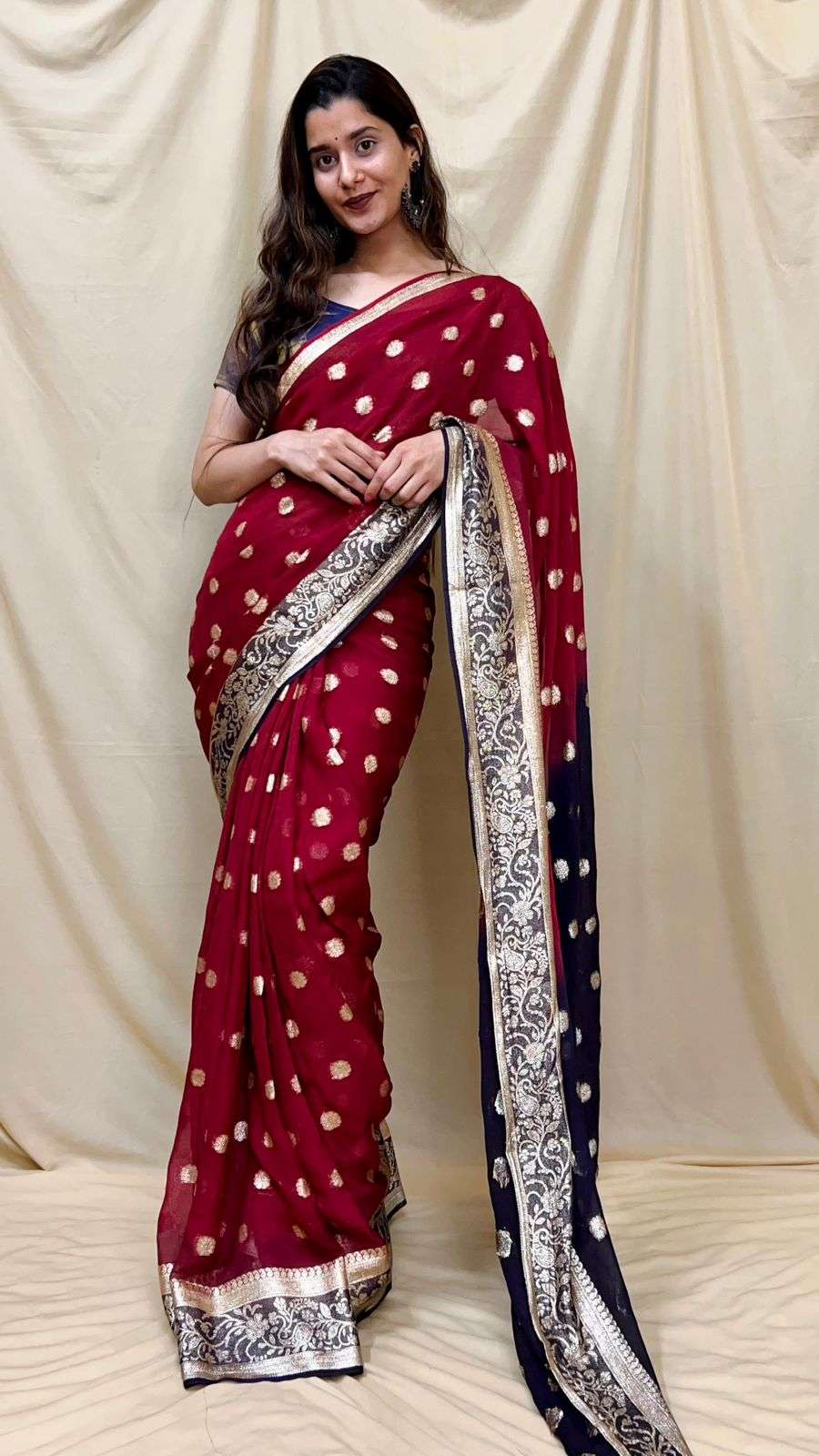 saree new arrival summer wear soft viscose weaving pure georgette saree designer saree collection 