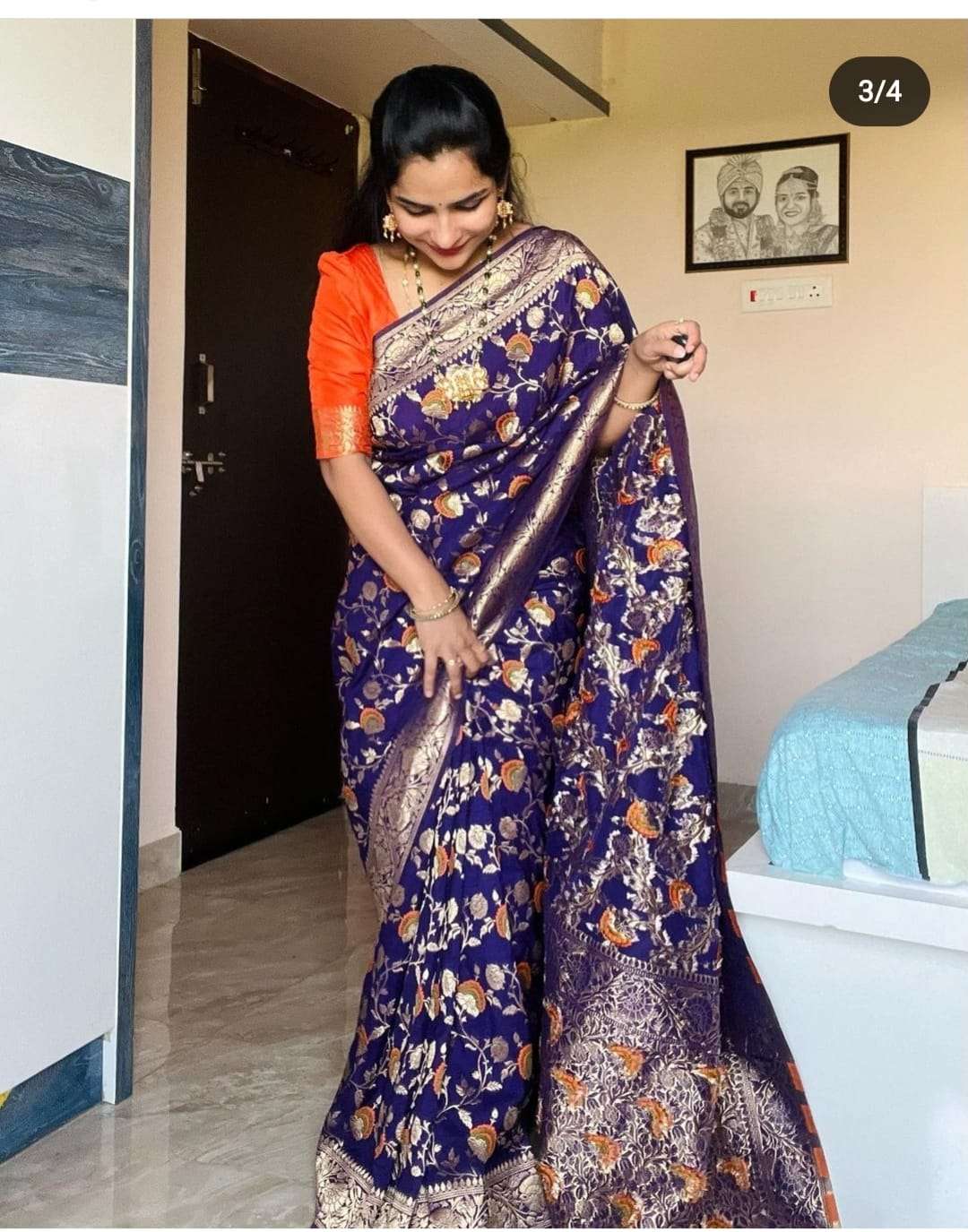 pure soft khadi georgette silk saree with rich zari n meenakari wooven pallu pairs with fancy tassels having heavy wooven border with all over zari saree heavy saree 