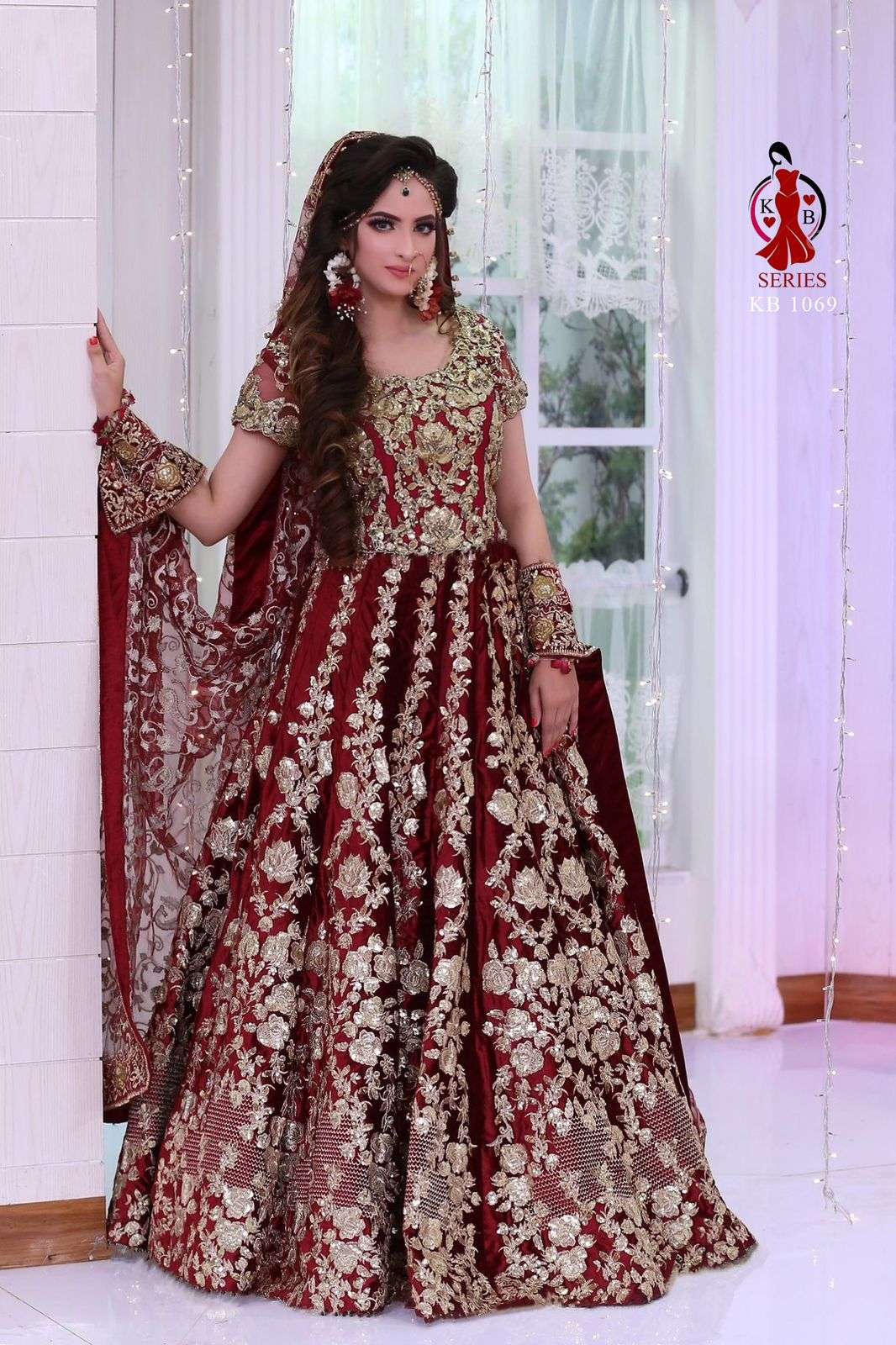 kb series present bridal lehenga design number 1070 boutique collection make you in royal kb series new long blouse and long sleeve design bridal designer lehenga 