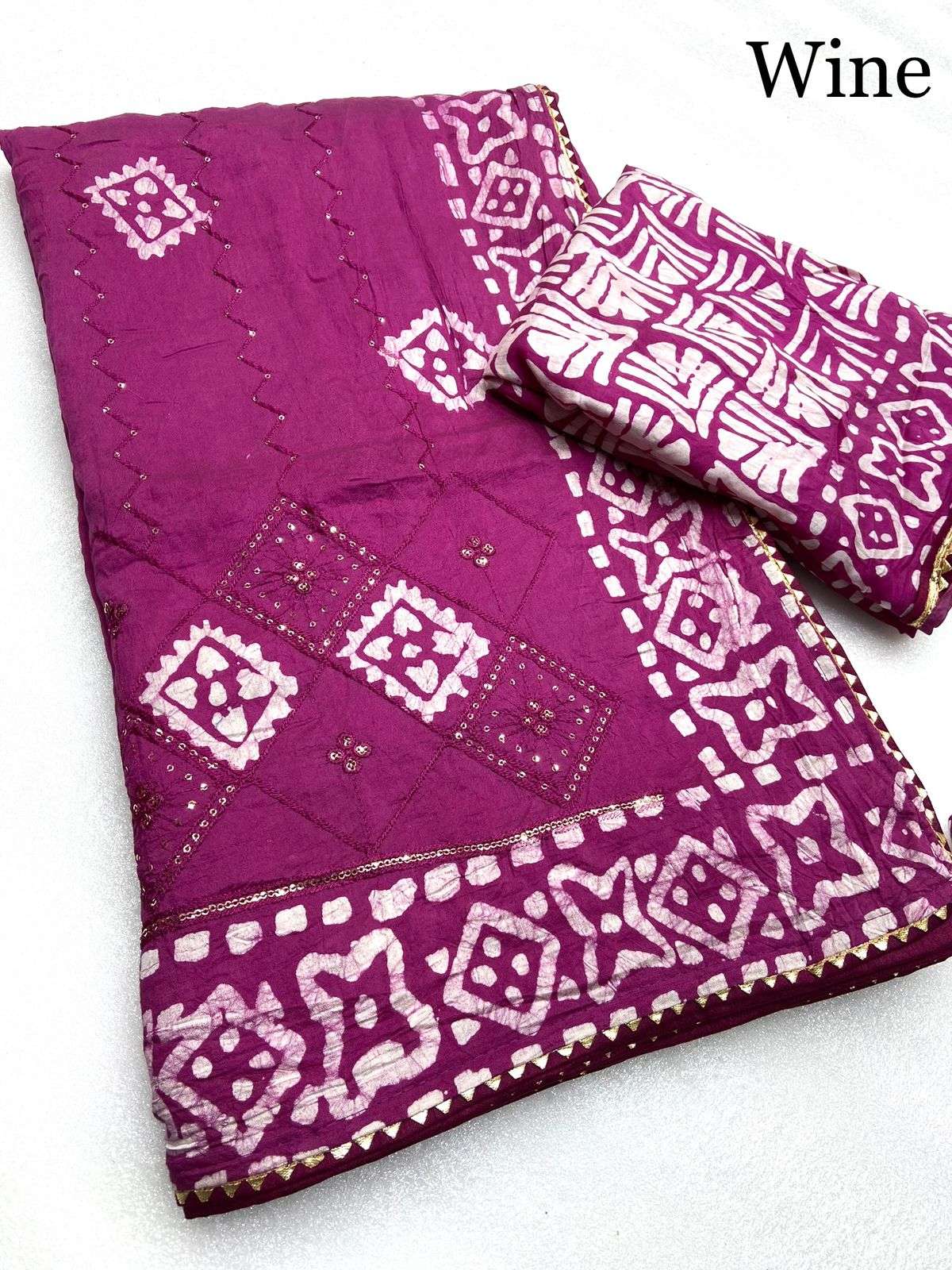 exclusive latest design in batik print in cotton with seqance butta in all over saree with beautiful eye attractive batik print saree collection  