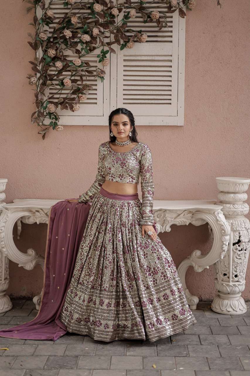 lehenga choli onion pink coloured georgette with sequence work woman designer party wear lehenga choli with dupatta code ka 5026 lehenga 2023 11 08 19 42 58