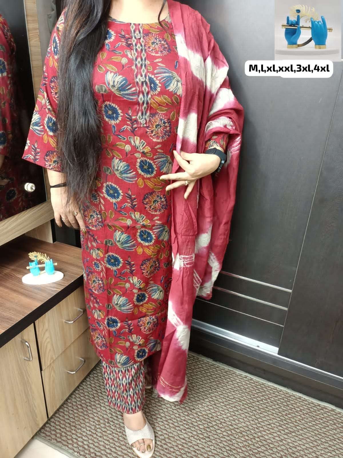 premium heavy rayon beautiful printed kurta pant with dupatta set readymade cotton dresses collection readymade cotton kurtie with pant and duppta set  