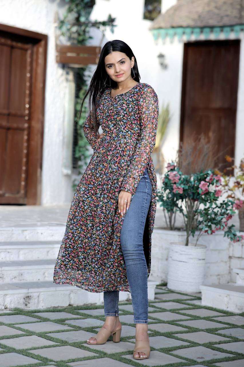 Front Open Designer Kurti at Rs 599, Modern Kurti in Surat