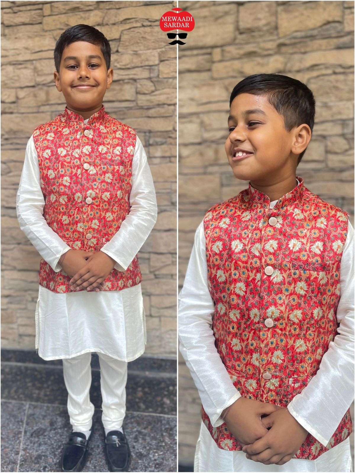 kids boys kurta pyjama swagat kids edition ready to wear kurta koti pyjama set fabric kurta and pyjama soft silk  heavy quality koti banarasi jequard printed size 4 to 10