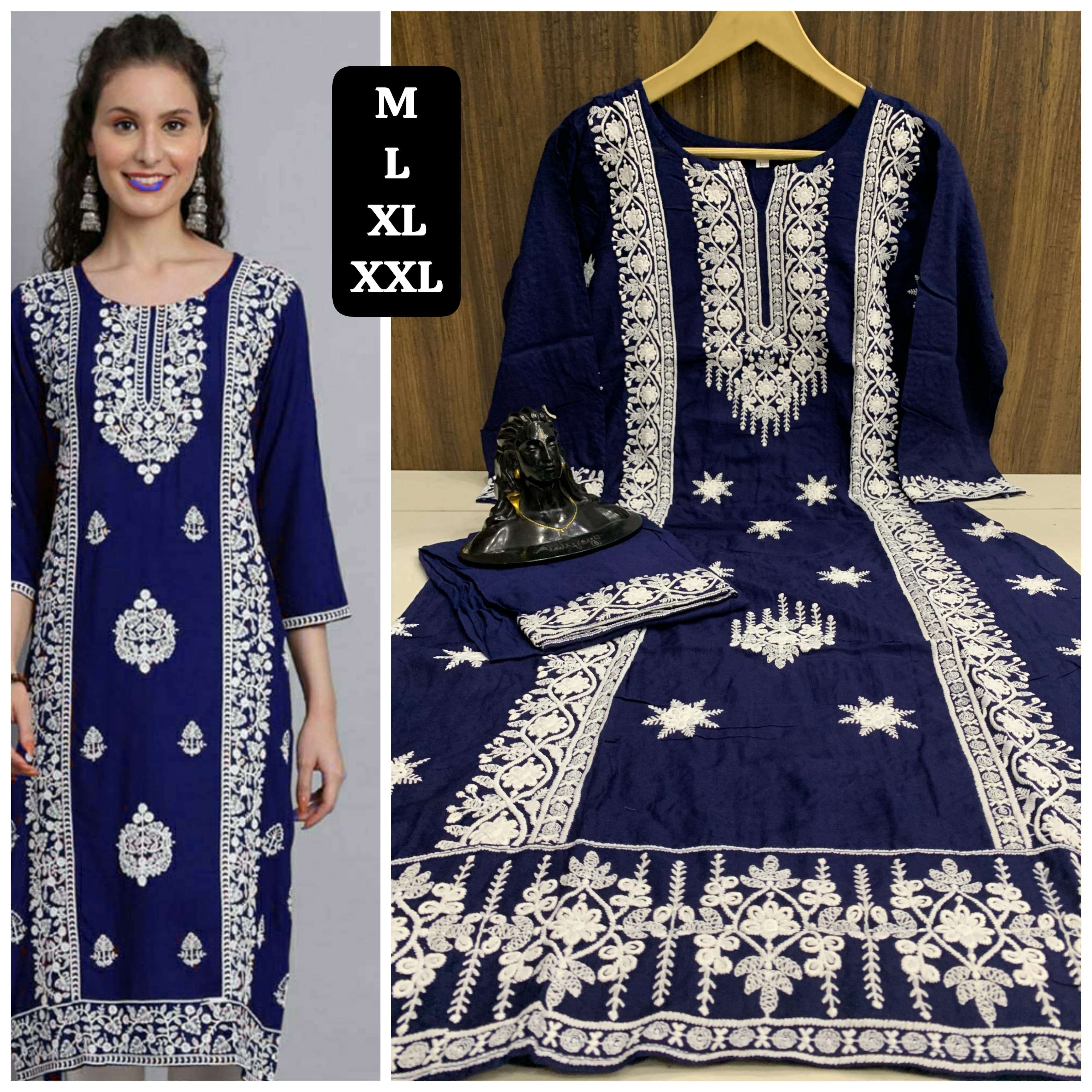 summer special dhamaka design new launching top plazzo exclusive collection festival special premium reyon cotton top with beautiful chikankari work on yoke n reyon pant