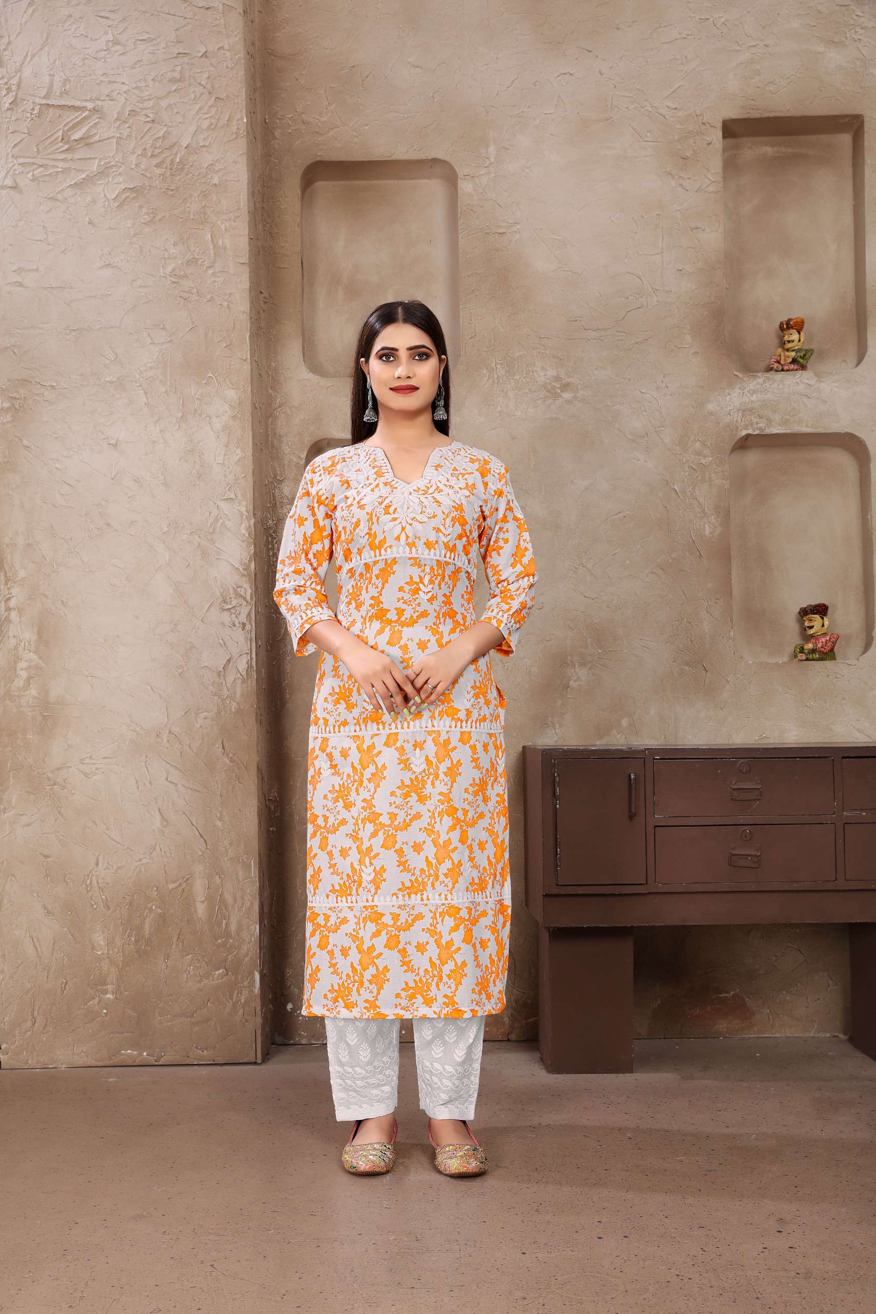 chikankari kurti plazoo catelouge rasika fabric heavy cotton with digital print with chikankari embroidery work size s to xxxl for teen ager girls and young stylish woman