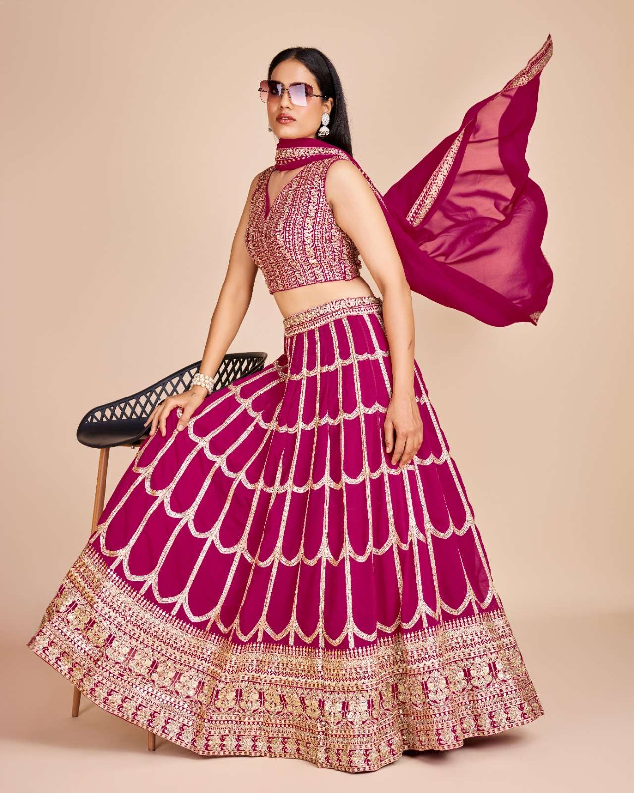 kf lehengha choli design number 2224 leheng heavy fox georgette inner attached american crepe silk with can can n canvas blouse heavy fox georgette silk lehenga 