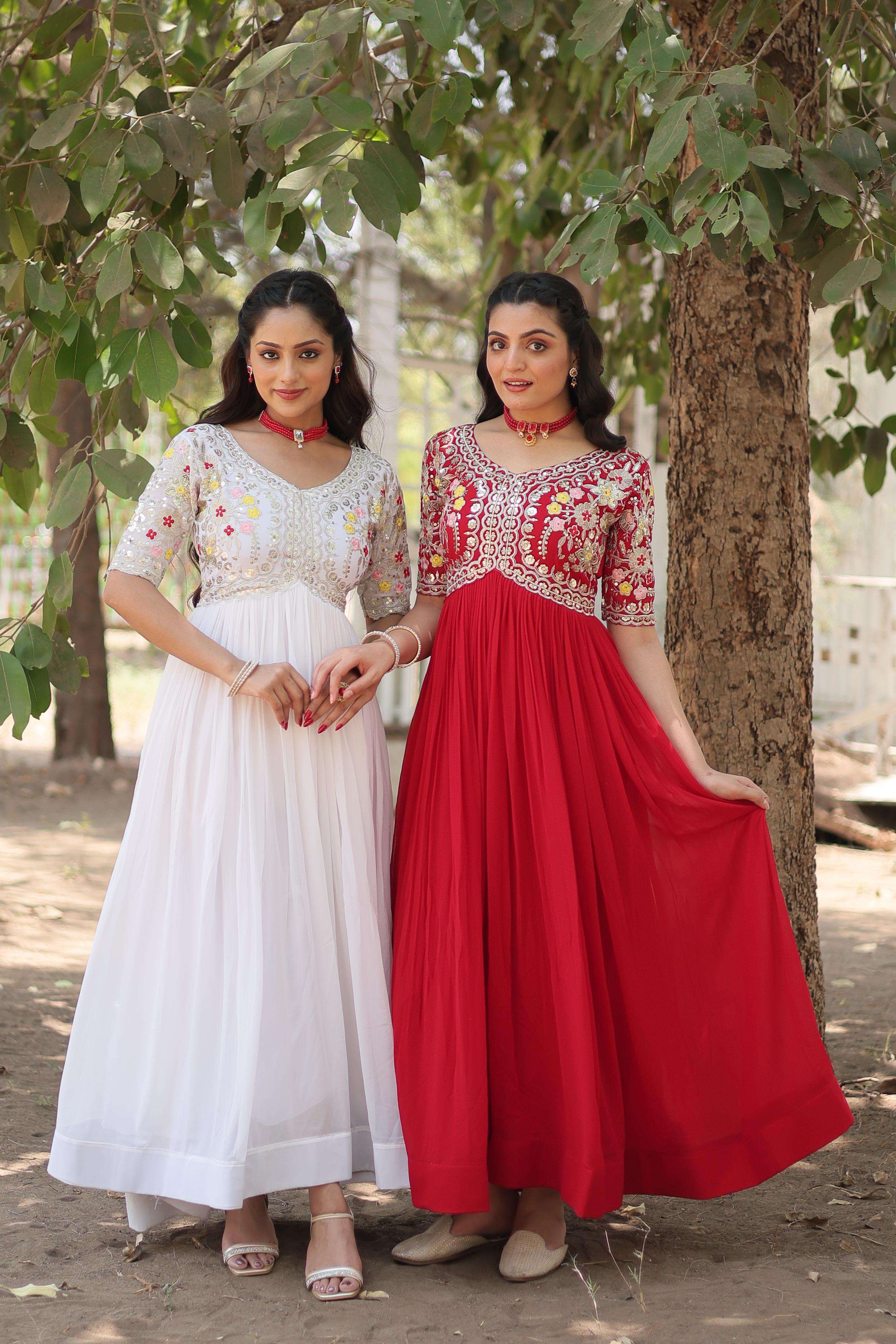 premium designer readymade gown collections gown code ka 1110 designer gown is luxury clothing considered to be high quality made by zari thread n sequins embroidery gown 