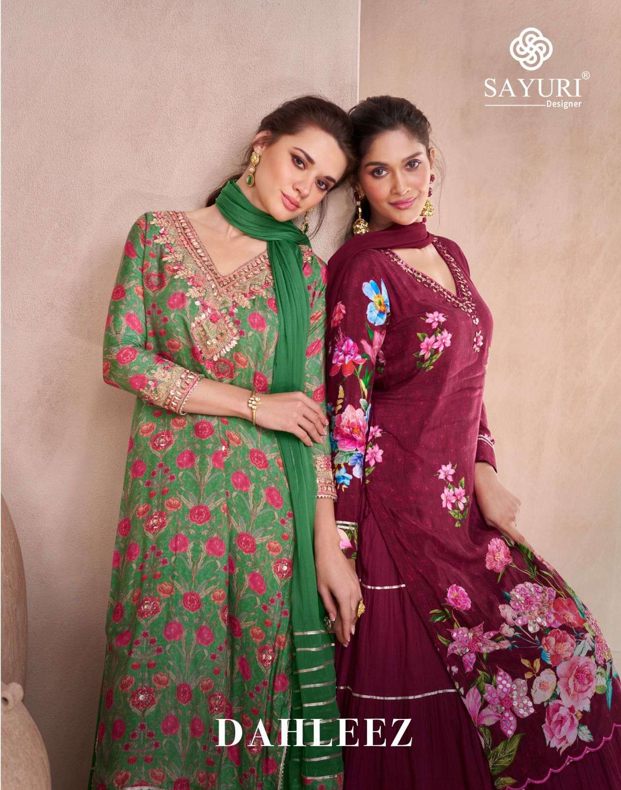 sayuri designer present new catlogue dahleez 4 piece sizes l to xxl 5525 series fabric pure muslin with hand embellished work duptta nazmeen suit readymadesuit 