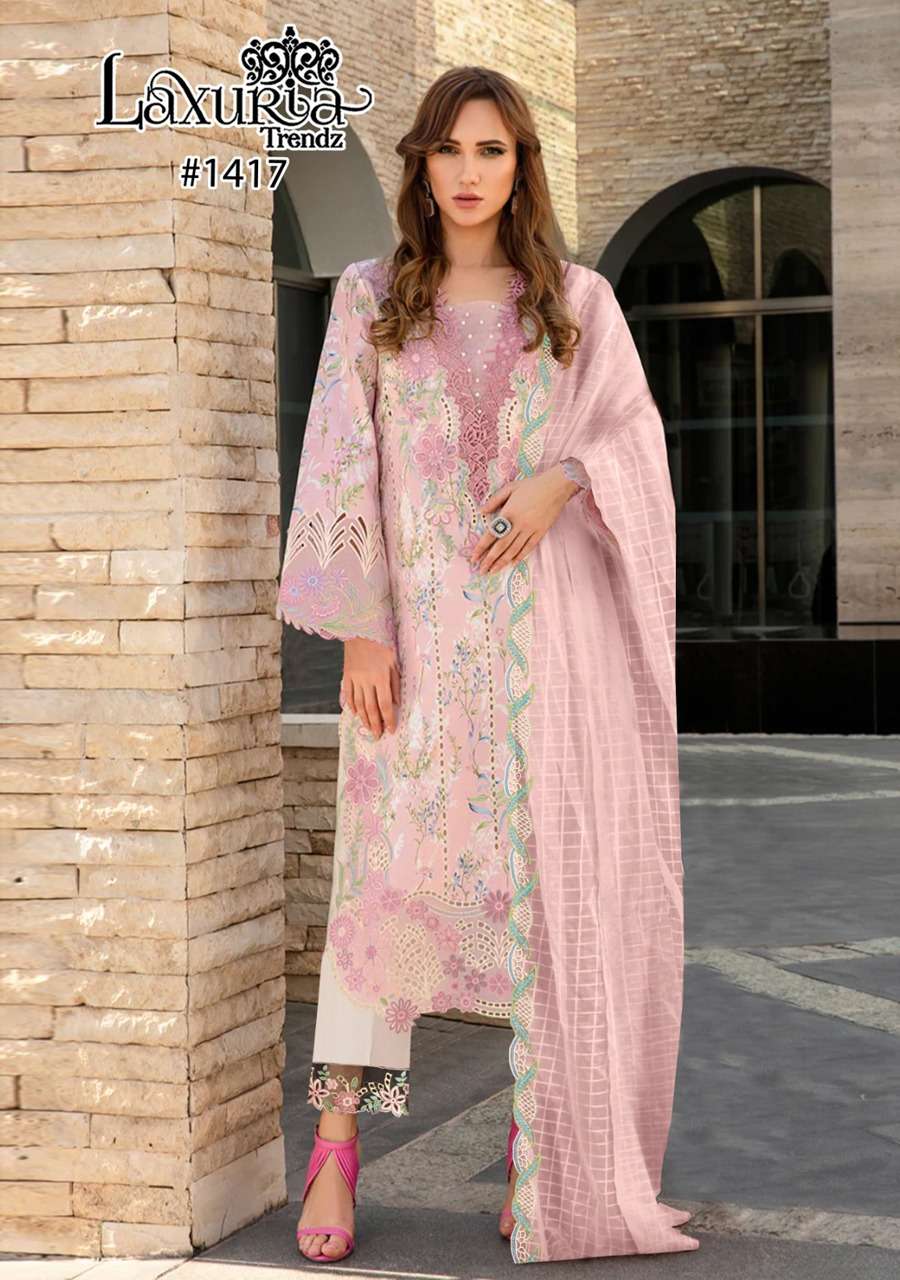 laxuria trendz design number 1417 readymade pakistani dresses making digital print again is ur live lace emroiberdry outfit to elevate mood and add excitement to ur everyday