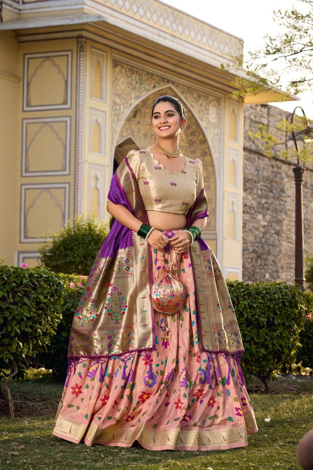 paithani collection captivate hearts and turn heads in our jacquard silk paithani lehenga choli where every detail reflects the essence of tradition catalogue aakanksha lnb2021 designer lehenga