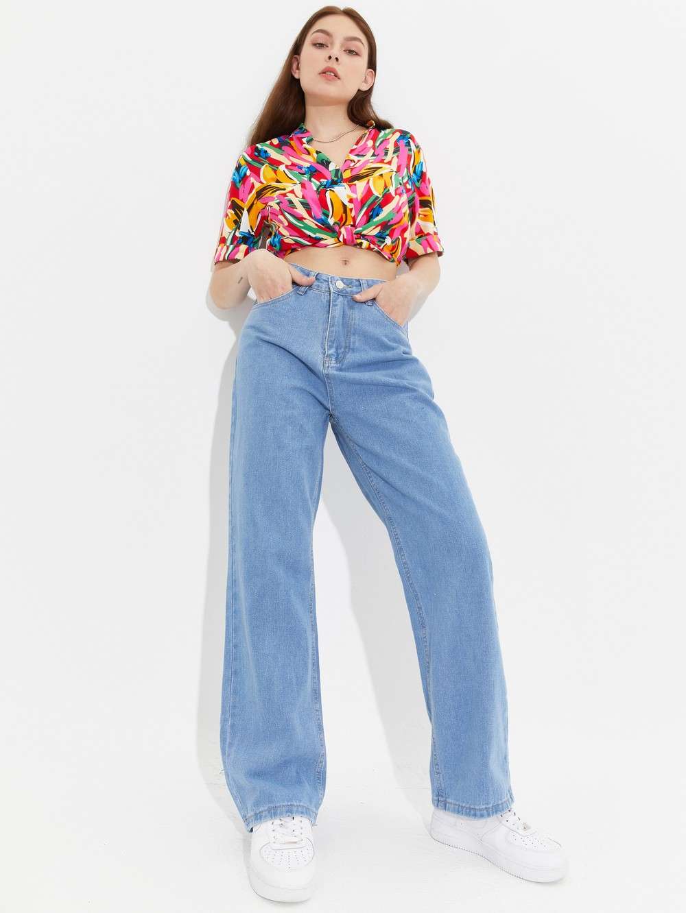 wellcome to the  denim  bottom hub bottom wear wide leg comfort pants pattern wide leg jeans fabric denim non stretchable colours 1 light blue western jeans 