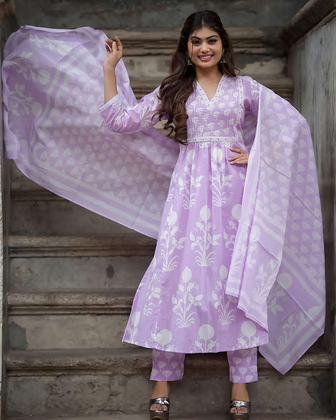 cotton carnival featuring beautiful heavy pure cotton suit set which is beautifully decorated with intricate hand embroidery zari weaving and prints readymade suit 2