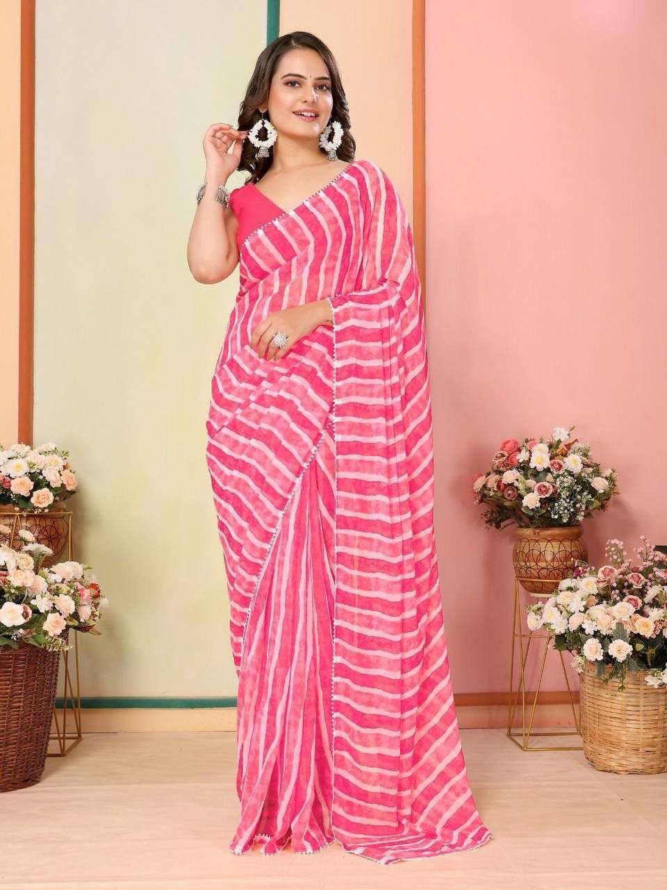 code sf 745 ready to wear sarees saree fabric georgette blouse mono banglory unstiched saree is one minute ready to wear prestitched saree available with hook and drawstring with unstitched blouse piece