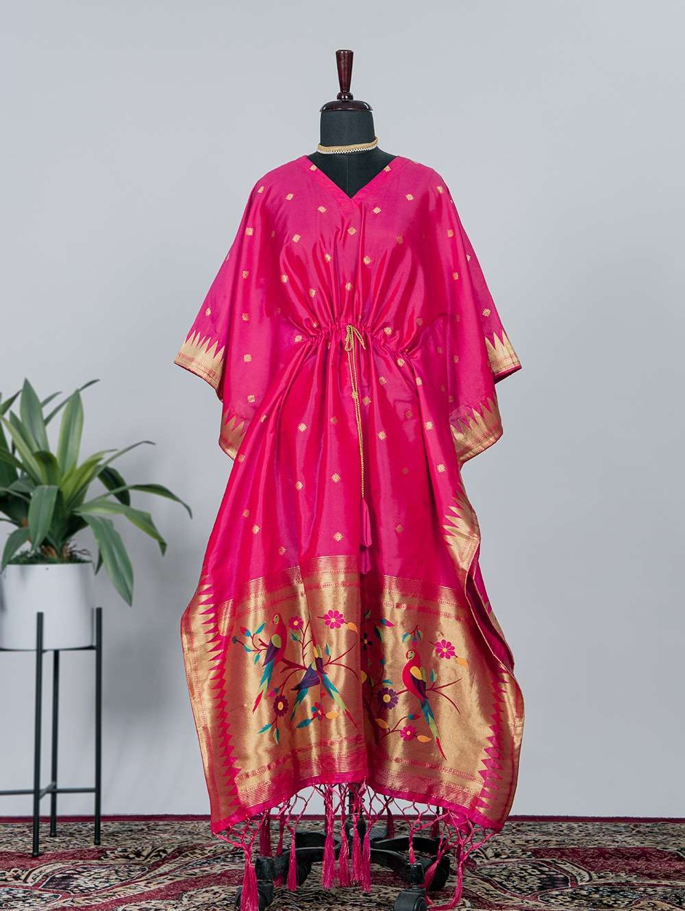 kaftan jacquard kaftan collection get traditional touch to your adoring this paithni kaftan is here to win hearts ynf3803 jacquard paithani kaftan work weaving zari work with lace border   