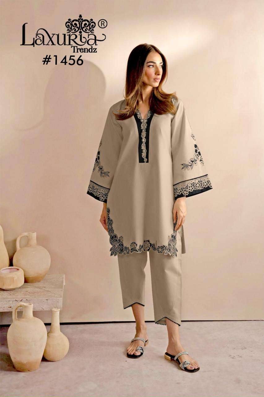 laxuria trendz design number 1456  designer tunic with gorgeous heavy board embroidery tunic n sleeves also in board embroidrey n glamours