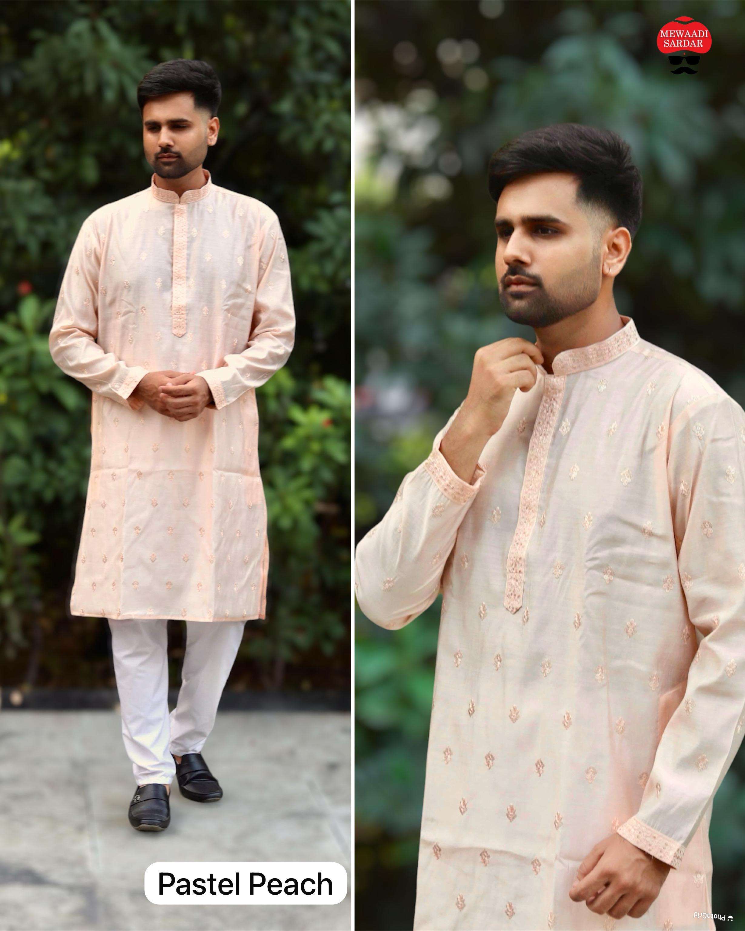 mens wear kurta pyjama riwaaz premium ethnic wear collection fabric premium silk with embroidery work both side pyjama raymond cotton size m to xxl kurta pyjama 