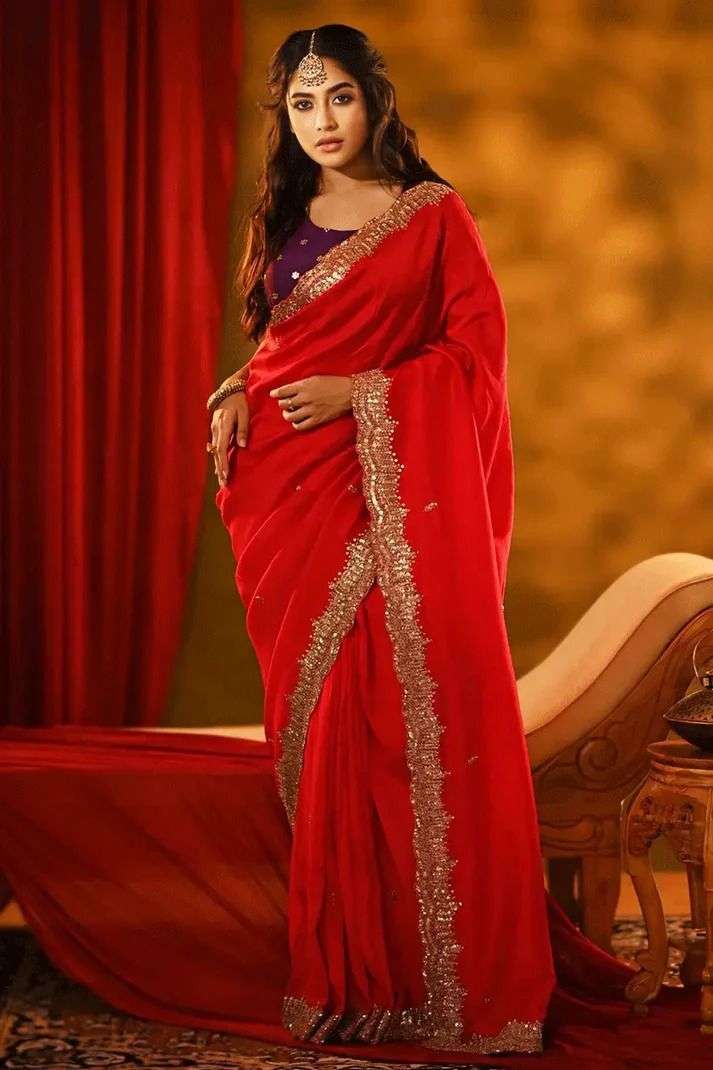 saree presenting you most beautiful saree collection ds 695 saree fabric zimi chu saree length saree work coding and seqwance work blouse fabric banglori silk