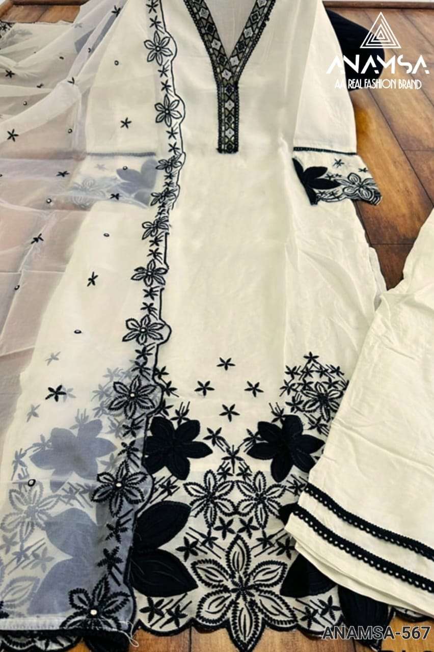 anamsa 7773 readymade collection anamsa 567 heavy pure rayon cotton with heavy embroidered very beautiful design and sequence work fullstitched heavy rayon cotton bottom