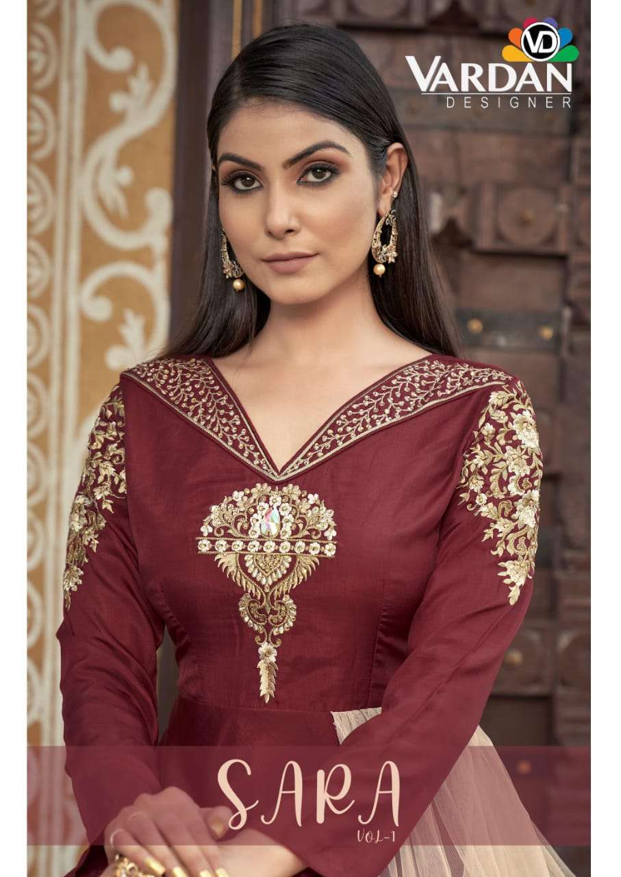 vardan designer thanks for your love and support sara vol 1 readymade collections the ethnic collection top heavy maslin with heavy embroidery inner stiched size m to 3xl 