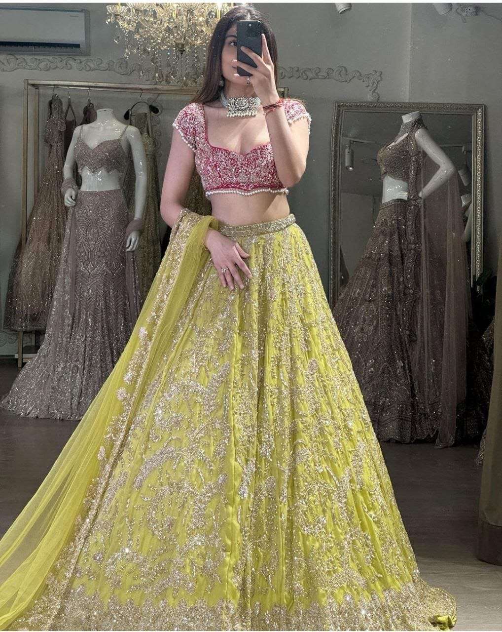 designer lehenga collection code hc 987 premium georgette embellished with beautiful shimmer dori work heavy sequins work with heavy cancan and canvas with double inner covering