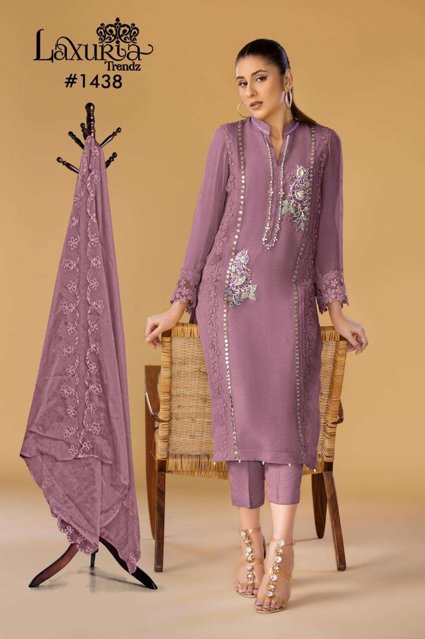 laxuruia trendz design number 1438 luxury pret collection in tunic n cigarette pants with duptta launching superior quality in affordable price readymade pakistani suit