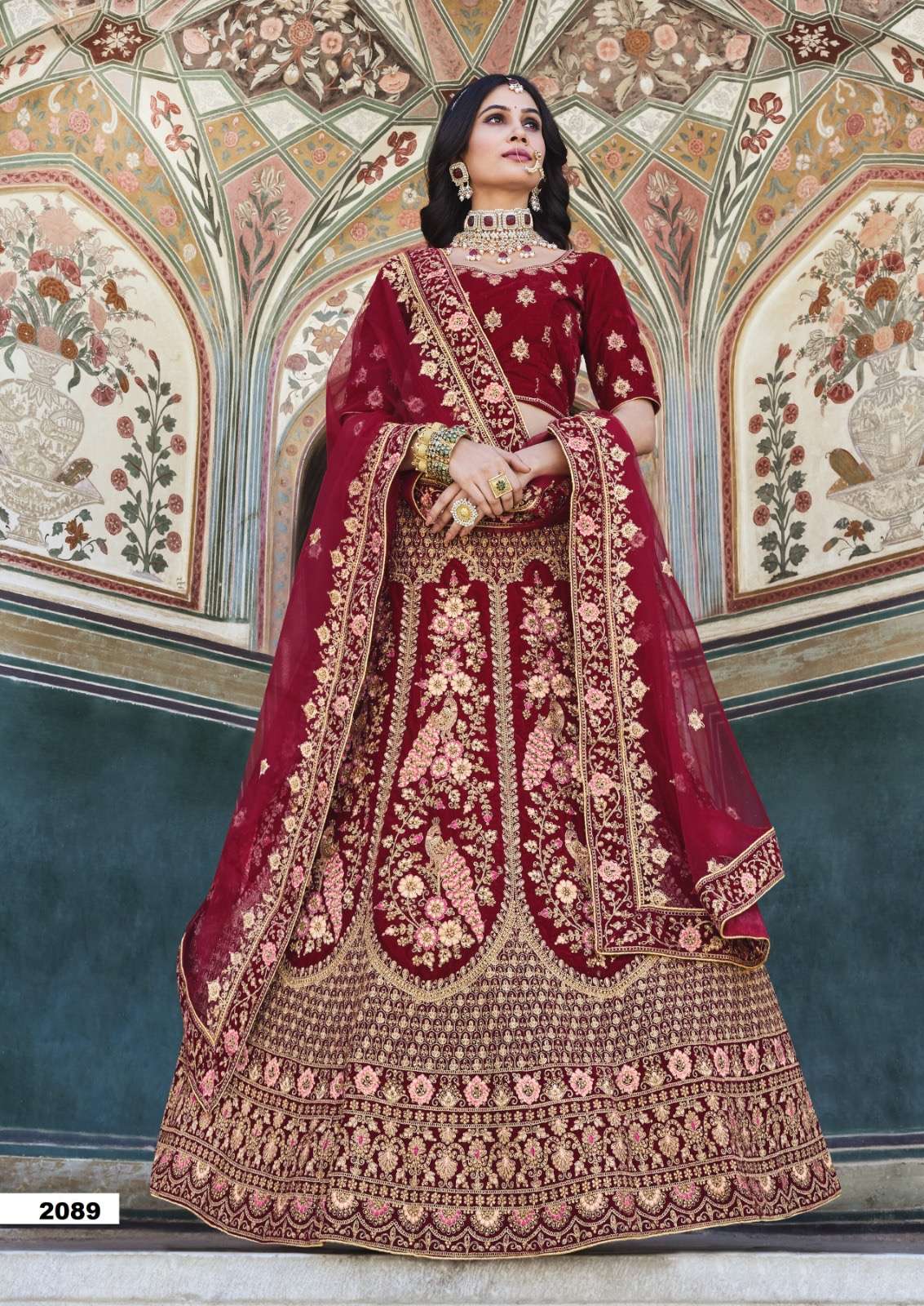 senhora dresses official represent indian wedding culture lehenga  crafting dreams with velvet touch elevate your bridal journey with our luxe lehengas catalog name bridal look design number 2087 n 2089 