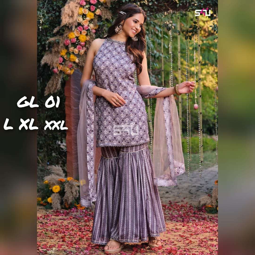 s4u by shivali catalogue afreen indian traditional shararas handwork  sharara sets