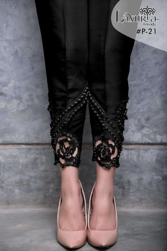designer cigarette pants p 21 ready to wear handwork classic embroidery on  organza cigarrette pant