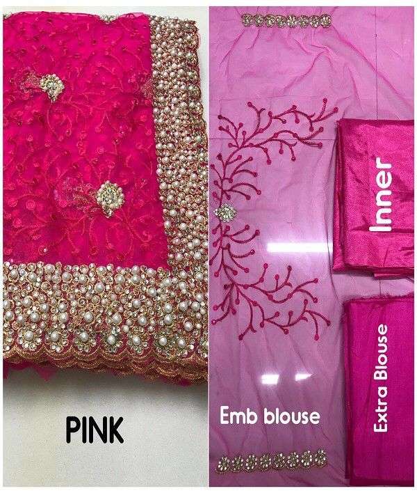 Light Pink Digital Print Vichitra Heavy Sequin Embroidery Work Saree