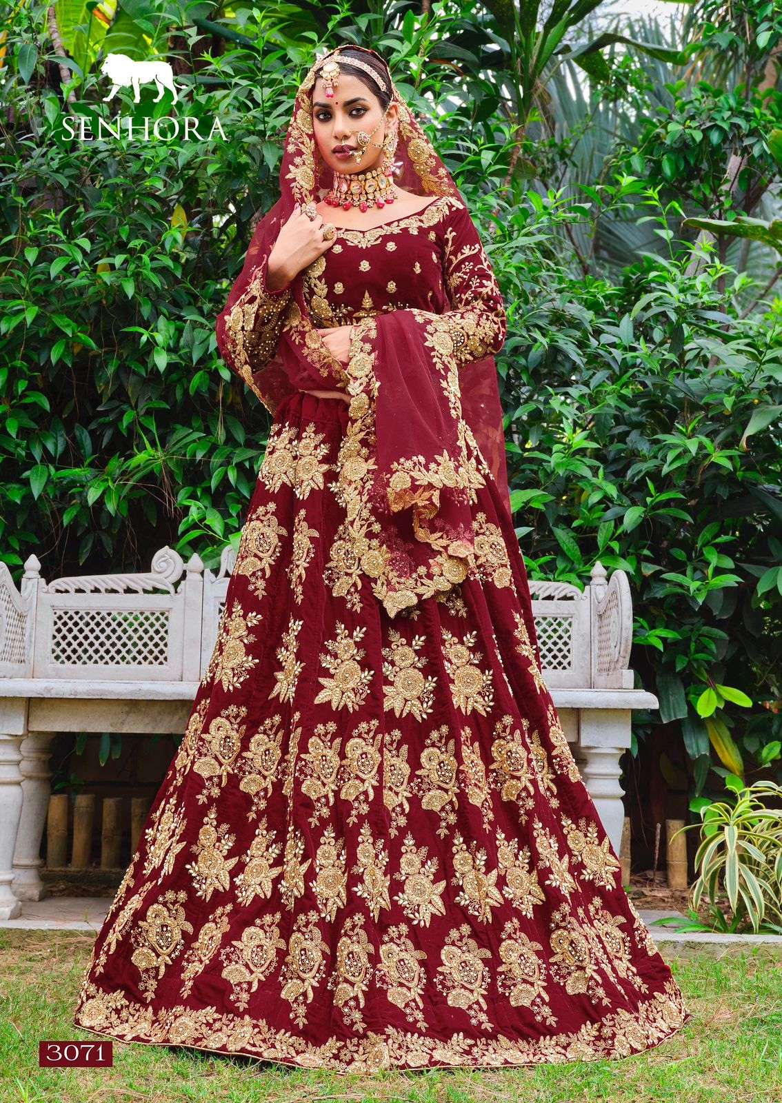 Bridal New Lehenga Design Heavy Work Bridal Lehenga Maroon Colour