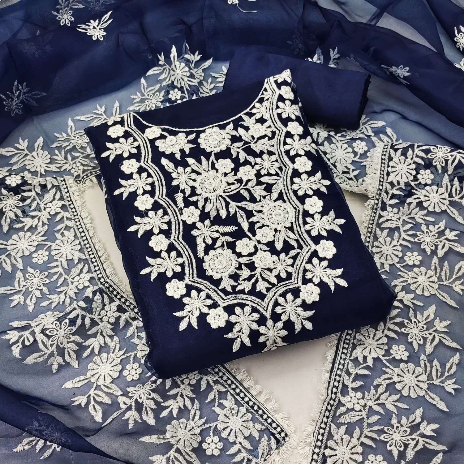 Hanaya Alok Suit Wholesale Pure Cotton Embroidery Dress Material  -✈Free➕COD🛒