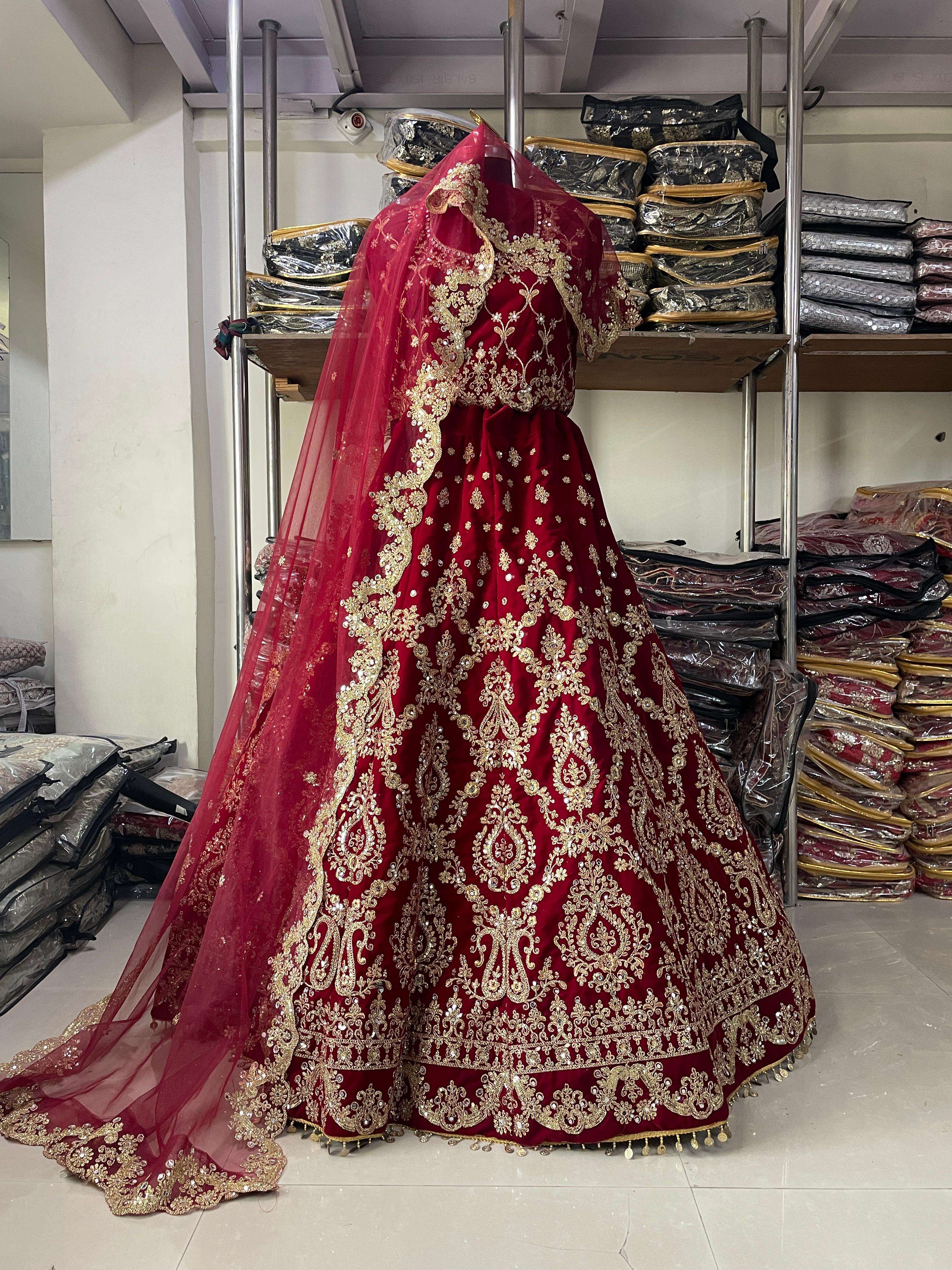 Magenta Pink Lehenga With Long Blouse, Indian Pakistani Wedding Mehendi  Sangeet Party Wear Lehenga, Long Choli Lehenga, Stitched Lehenga - Etsy