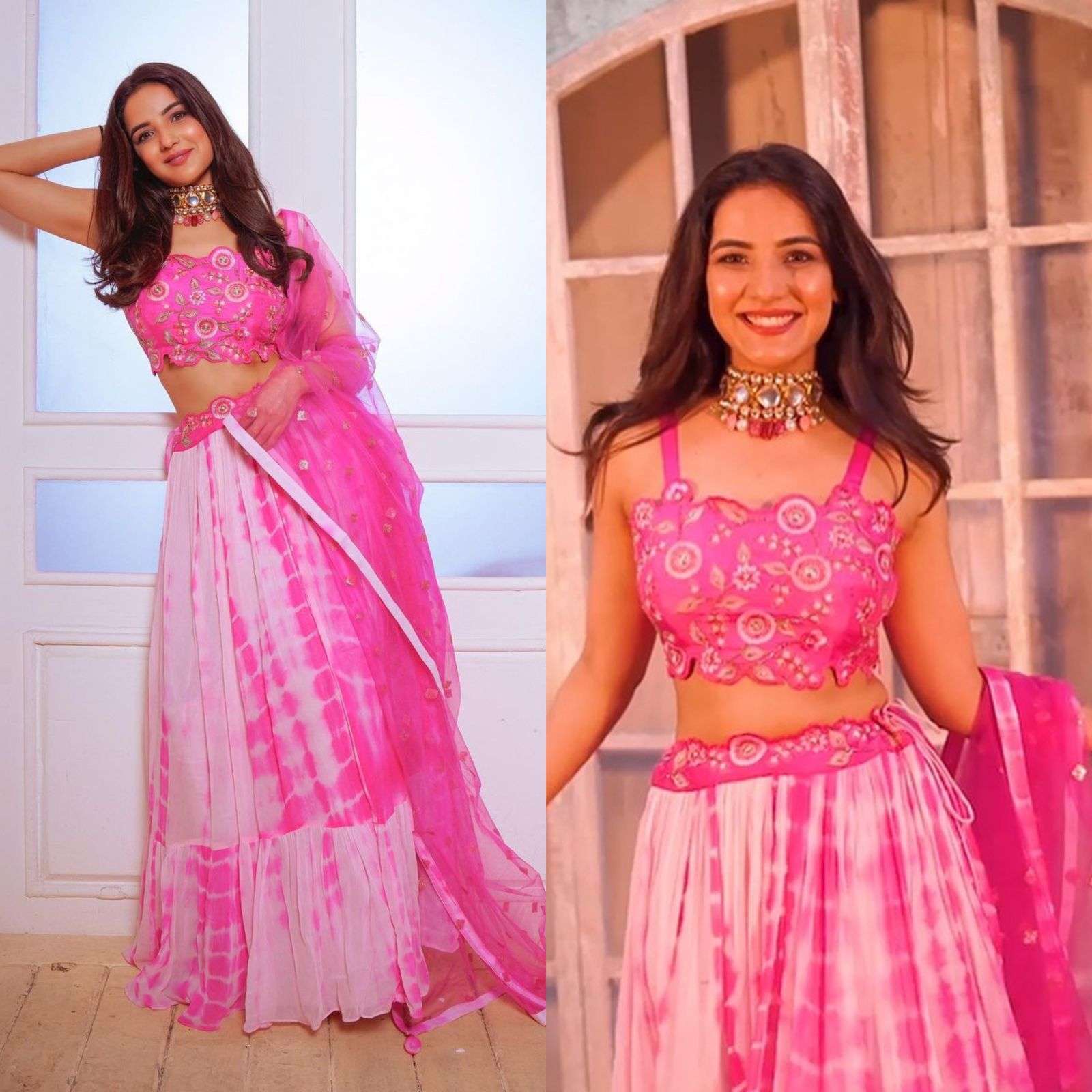 Buy Charming White-pink Lehenga Choli for Women Readytowear in USA ,  Freeshipping Indiangeorgettewith Sequins and Thread Embroidery Work Lehenga  Online in India - Etsy